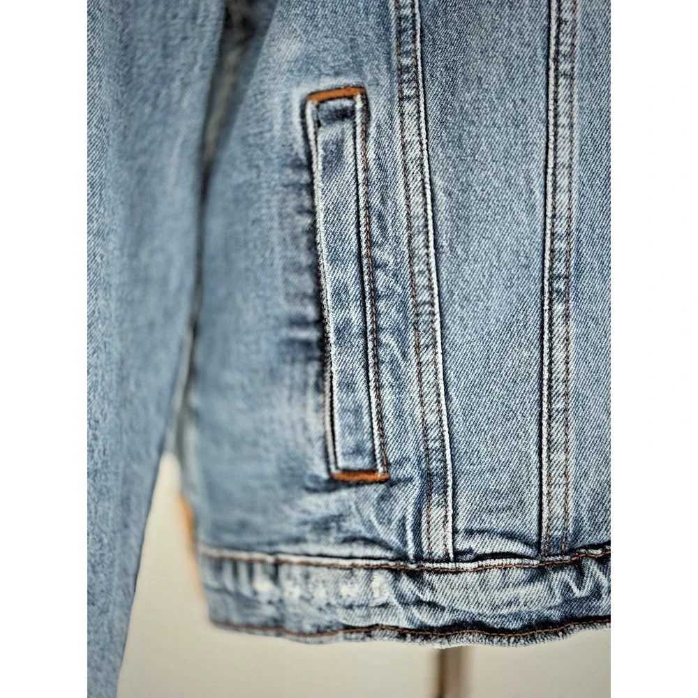 NWT C&A Denim Pride Trucker Feel The Love Jacket $600 EVERYONE FITS HERE LG 0049 - Picture 8 of 13